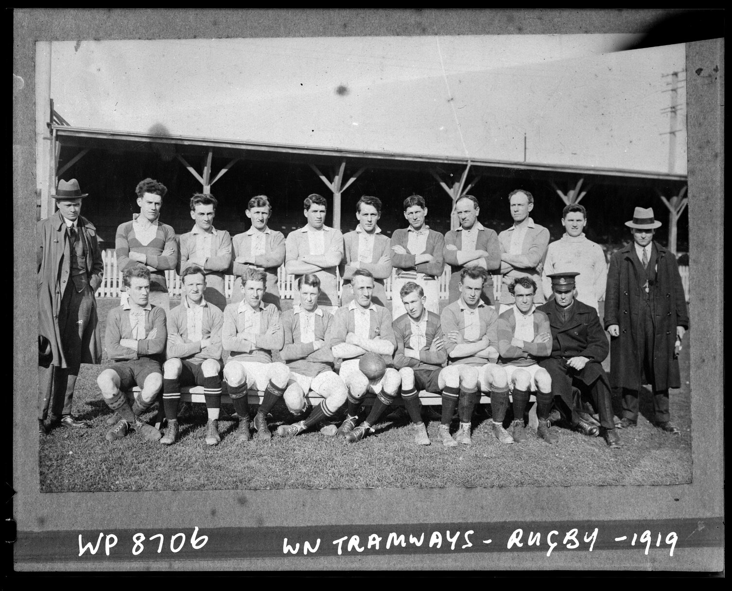 Wellington City Council Tramways Department Rugby team, Group photograph