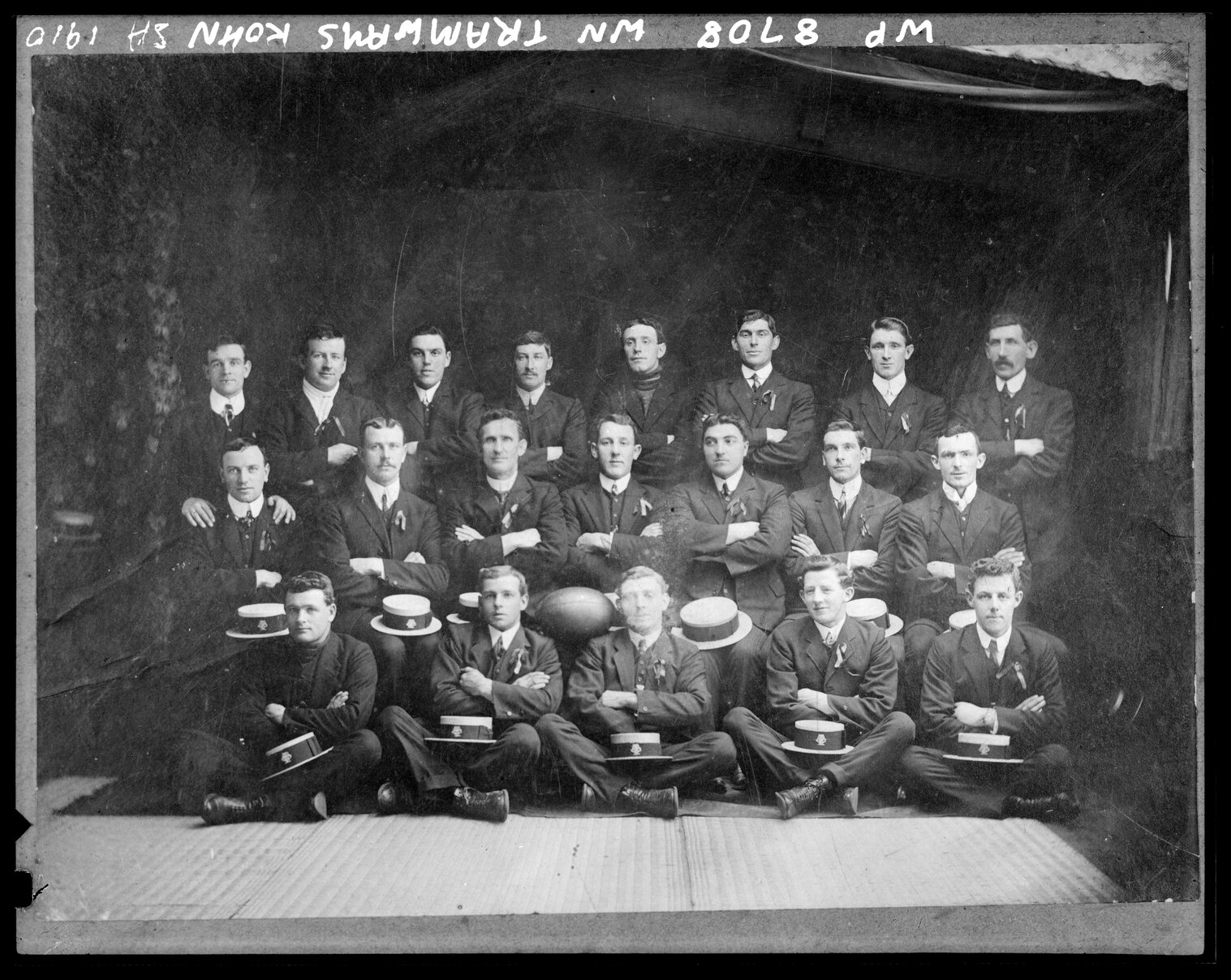 Kohn Shield Team, Wellington City Council Tramways Department team. Group photograph