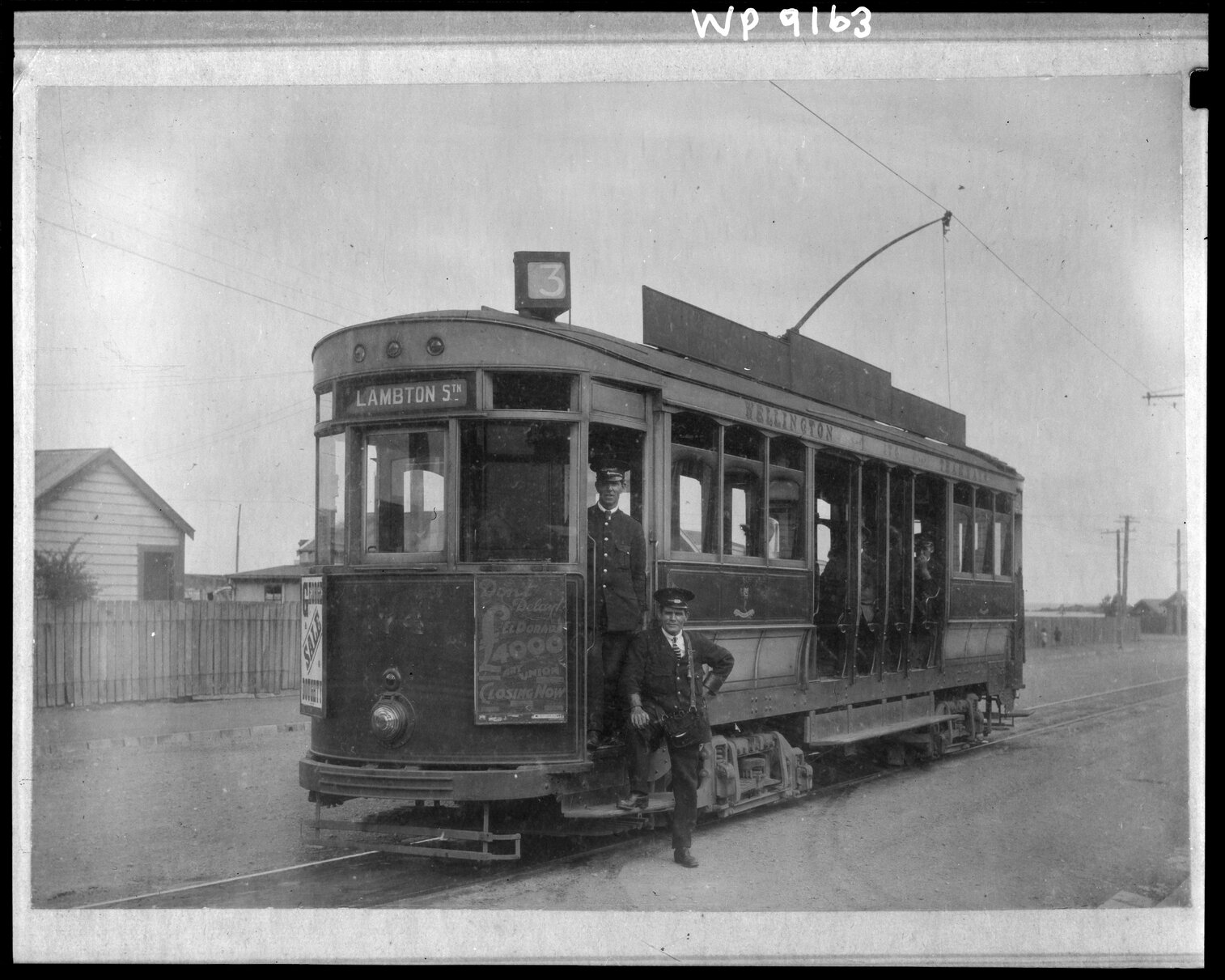 Driver and Conductor with Wellington Tramways tramcar bound for Lambton Station
