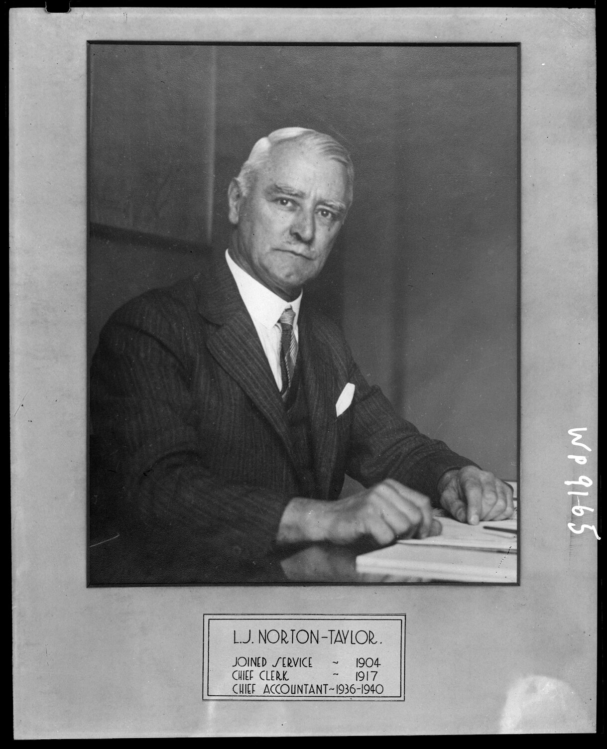 Portrait of L J Norton Taylor