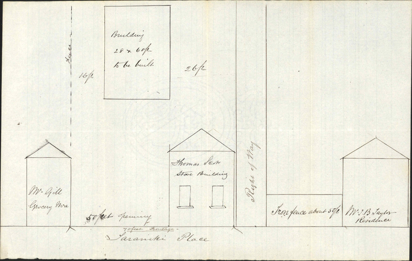 Re map of properties/buildings/frontages etc, Taranaki Place