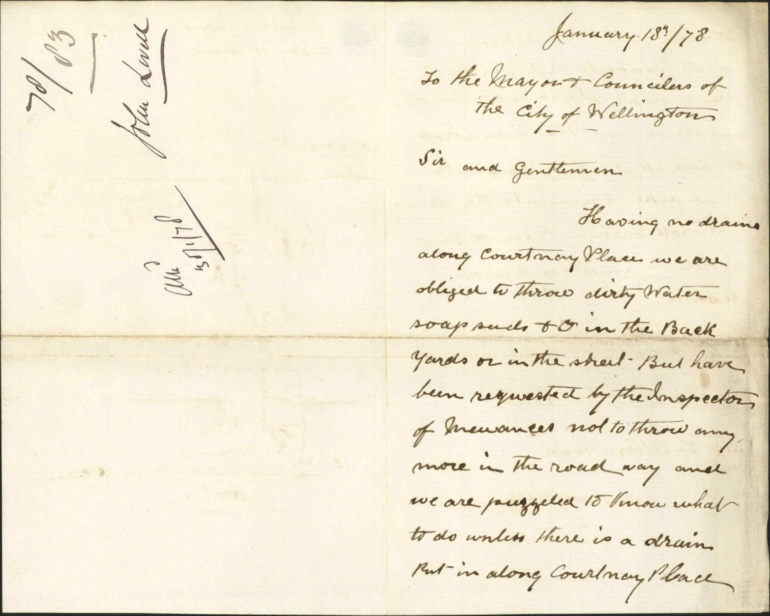 Re drainage Courtenay Place - John Lovell