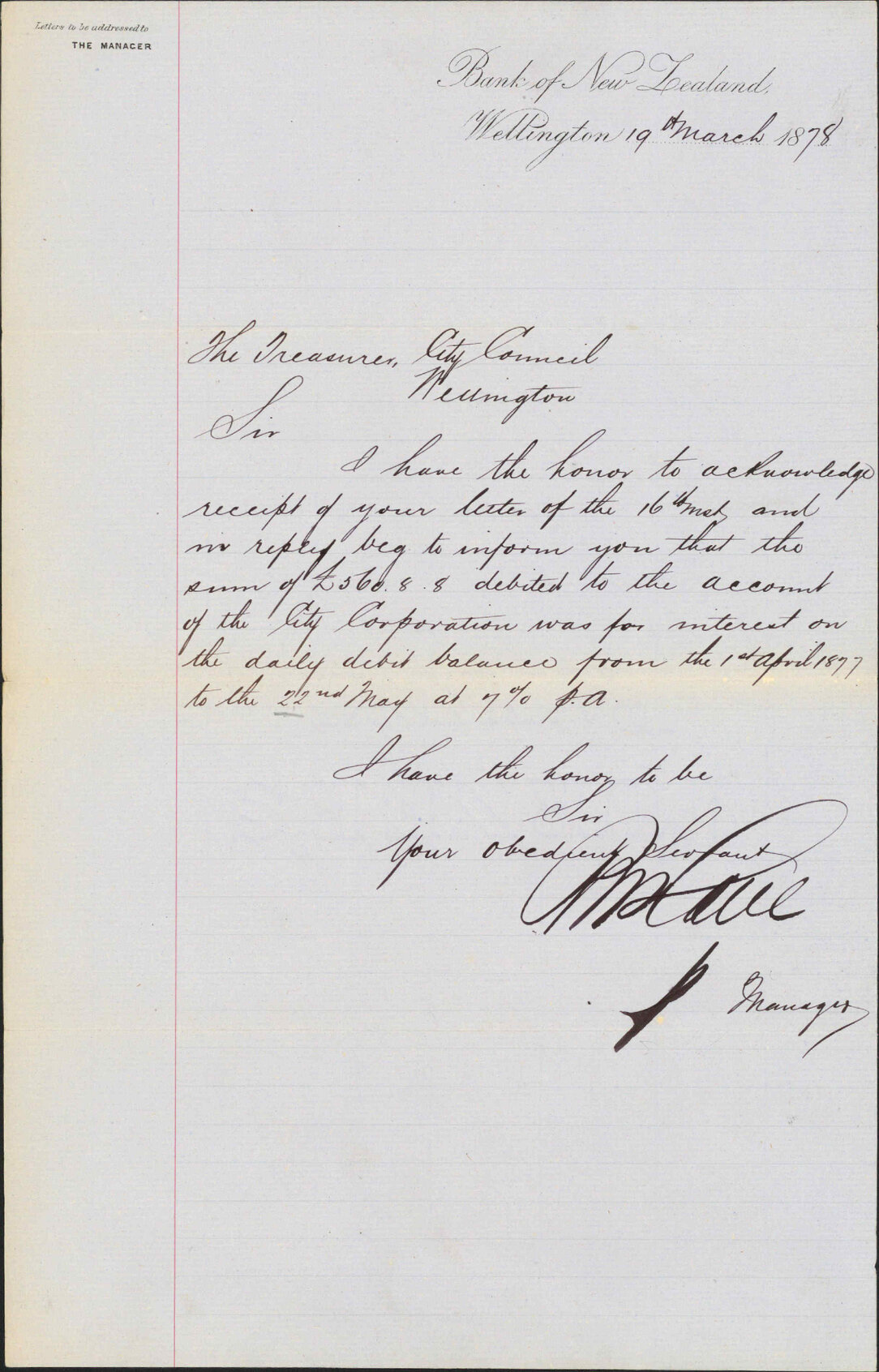 Re explanation of debit from Wellington City Council [WCC] account - Bank of New Zealand [BNZ]