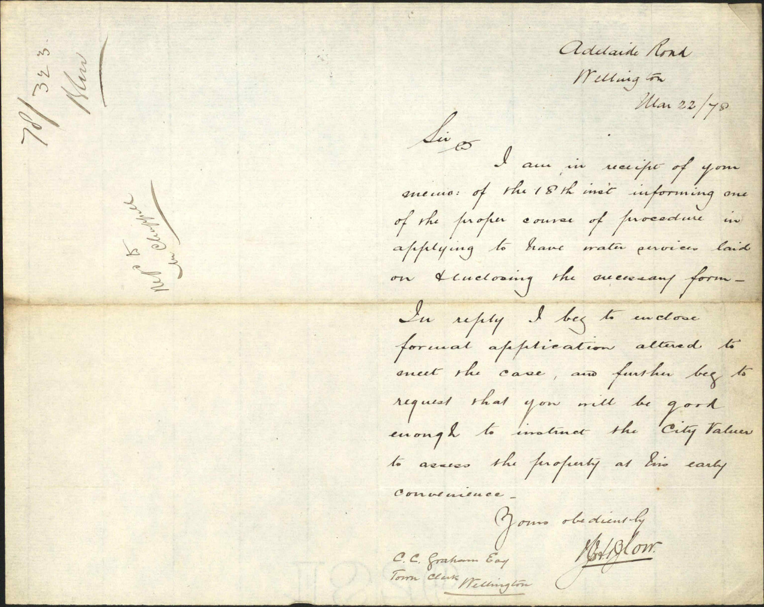 Re having water services laid on - Mr Glow