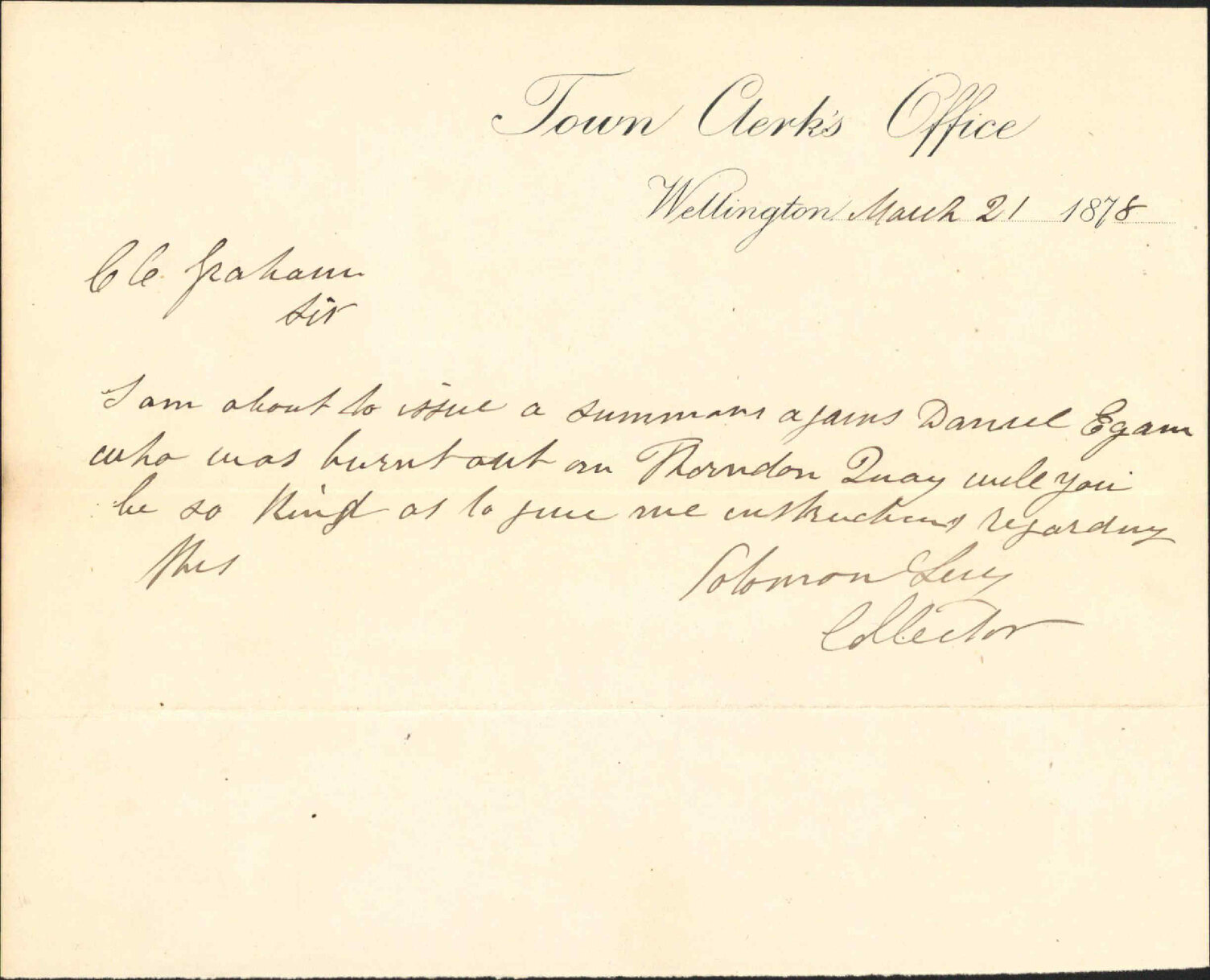 Cancel rates for Railway Hotel as it was destroyed by fire - Mace and Arkell