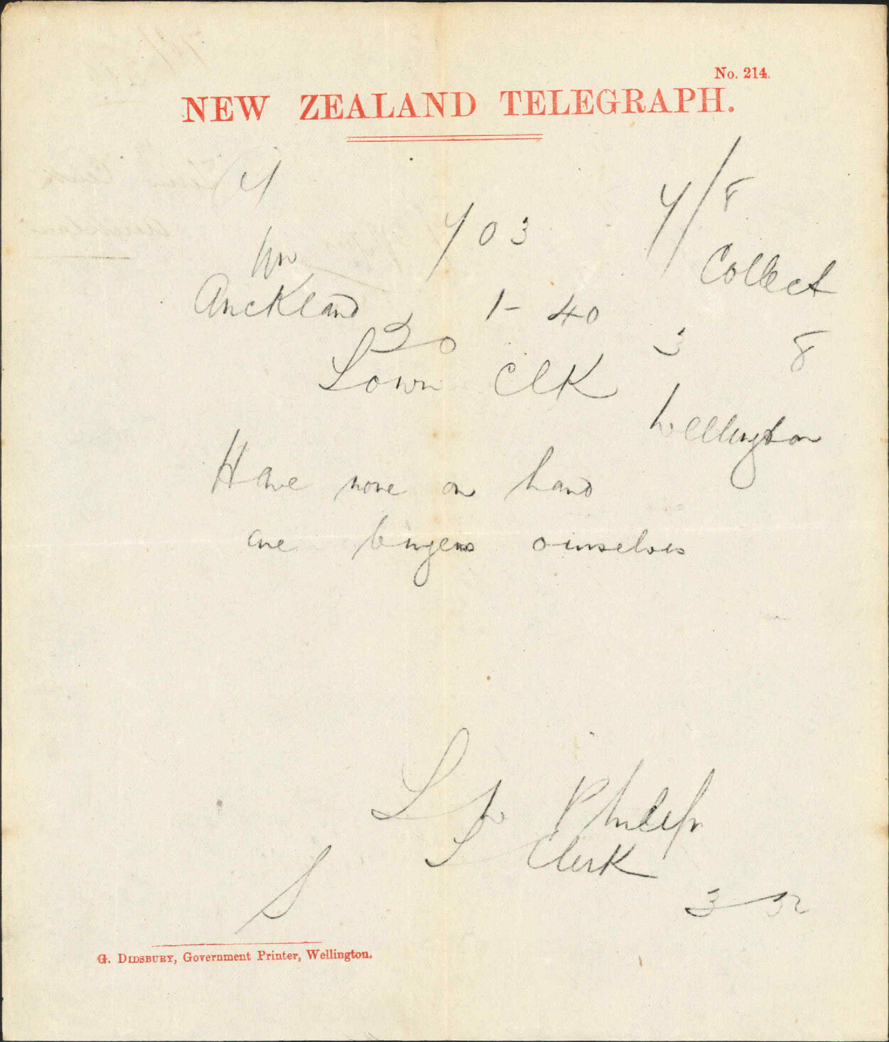 Re water pipes - Town Clerk, Auckland