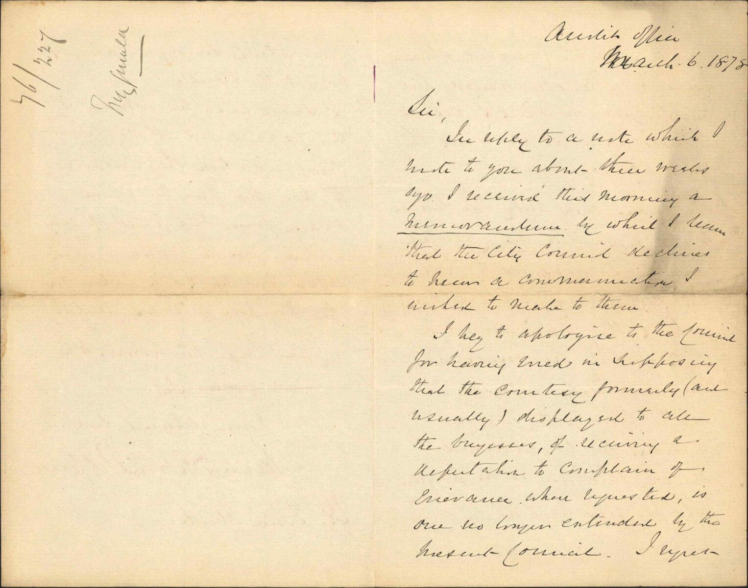 Regarding his section, James Fitzgerald