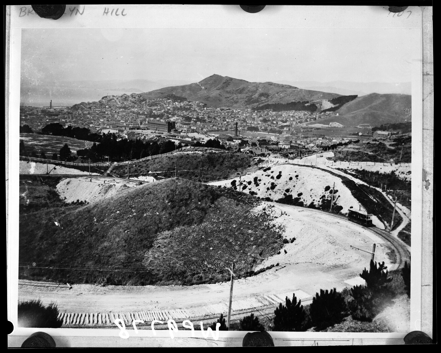 Tram travelling up Brooklyn Hill
