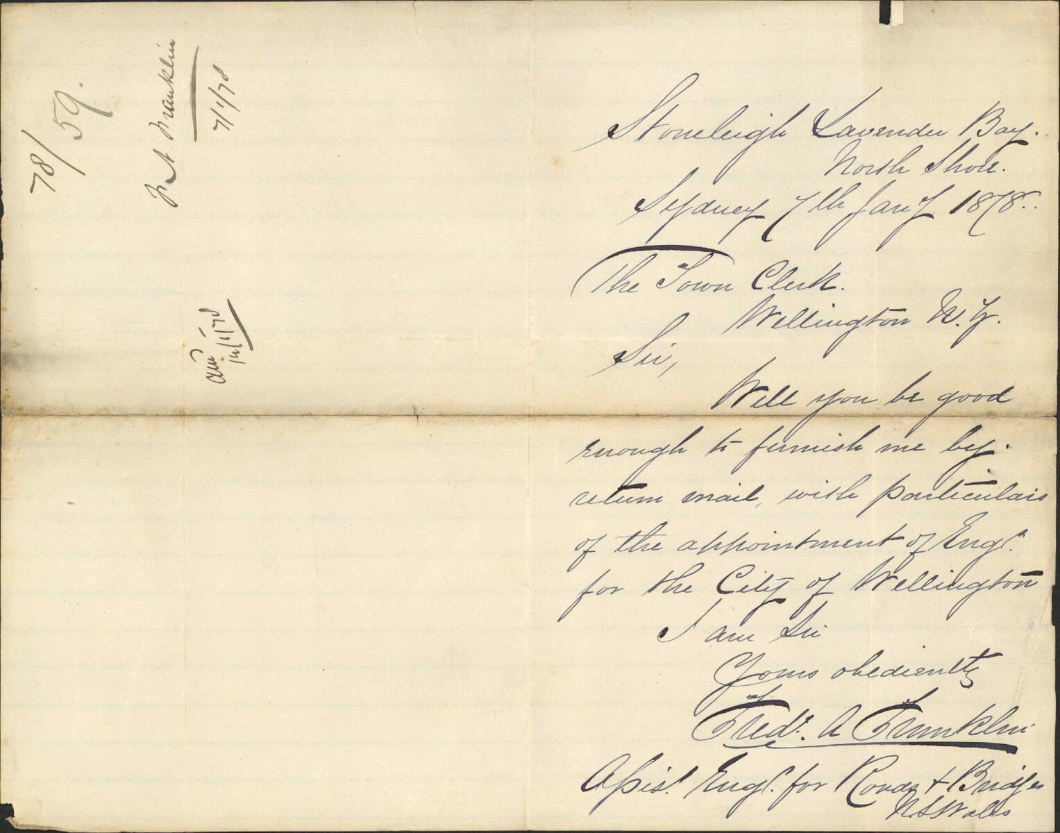 Re appointment of City Engineer - J A Franklin