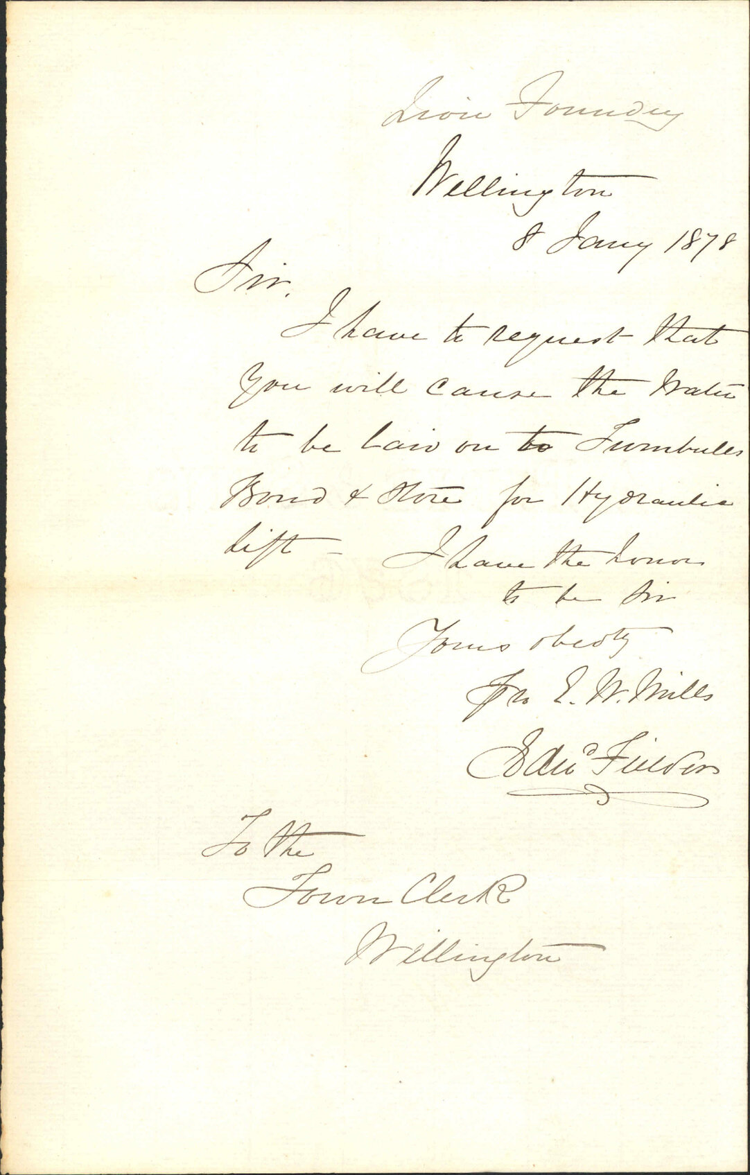 Re water for hydraulic machinery - Mills