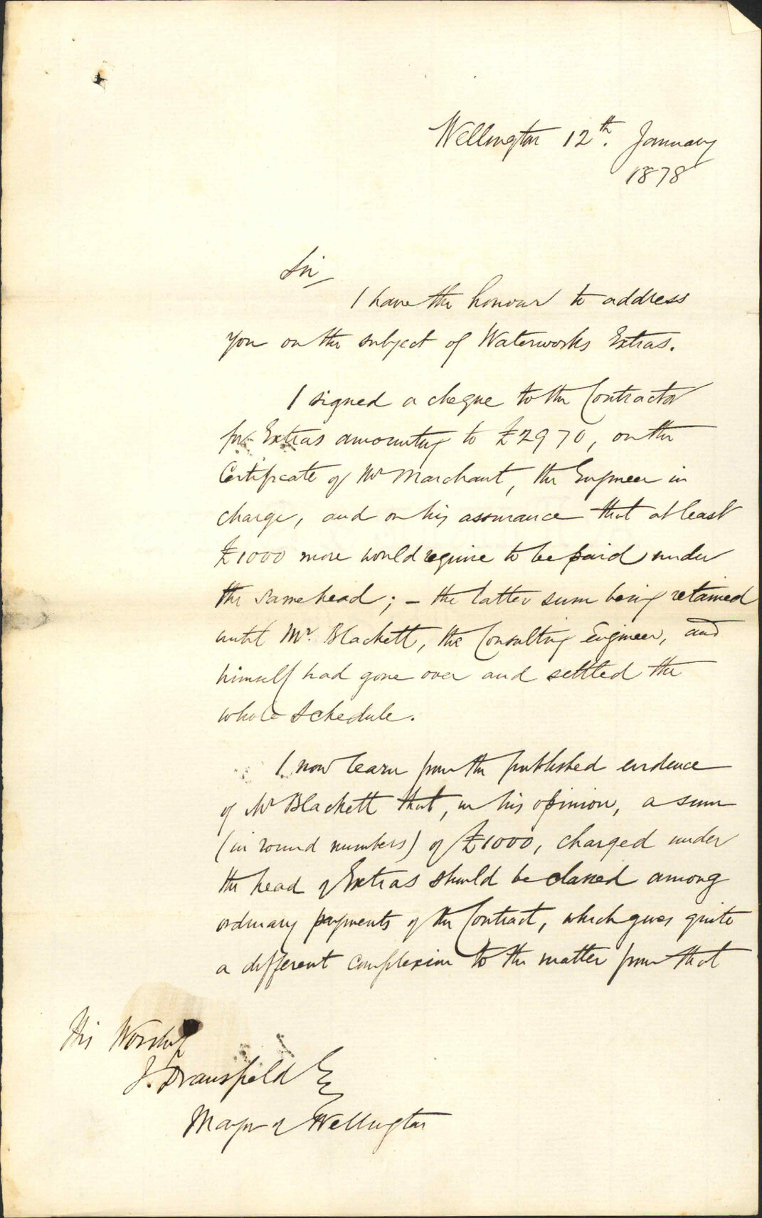 Re waterworks - William Hutchison