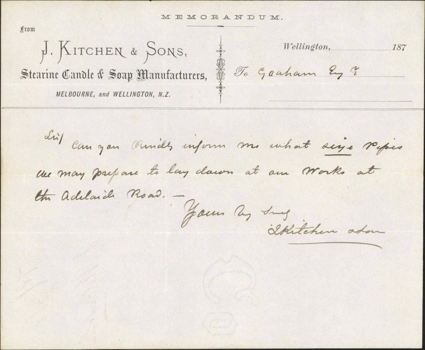 Re laying water pipes Adelaide Road - J Kitchen and Sons