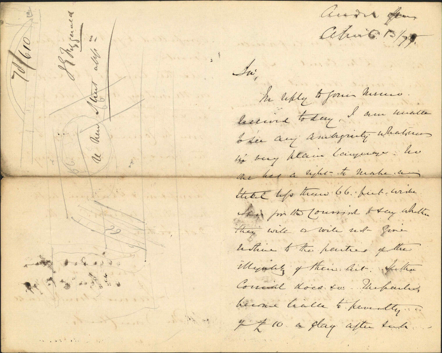 Re new street application - J G Fitzgerald