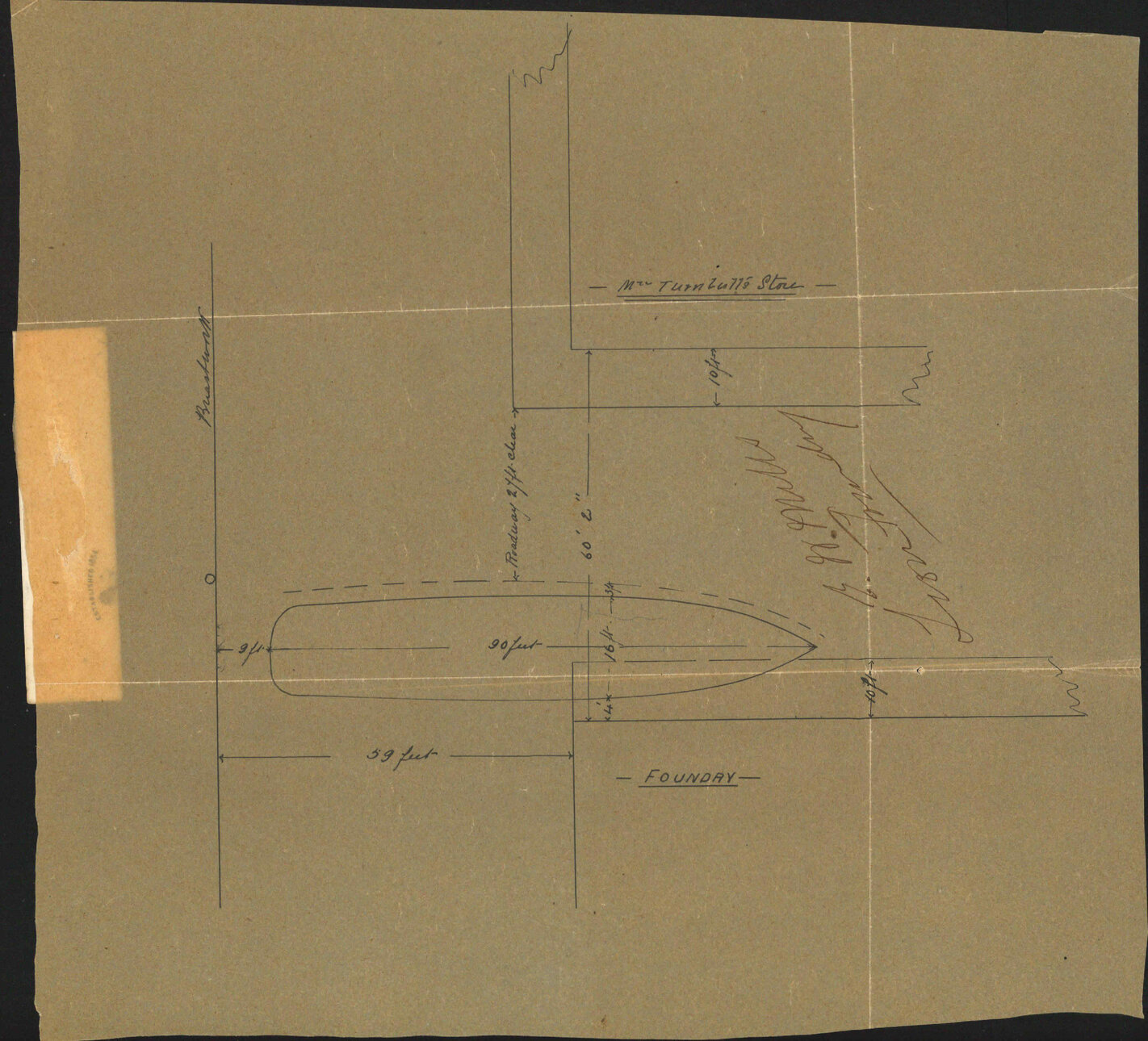 Re application to build steamer on roadway near Lion foundry - E W Mills