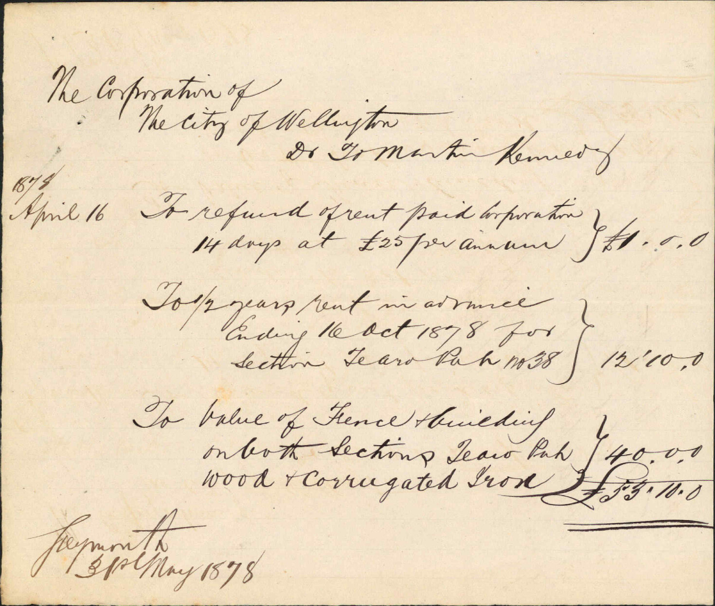 (1) Re renting section, Te Aro Pah - Mr Kennedy (2) Re renting section, Te Aro Pah - City Surveyor