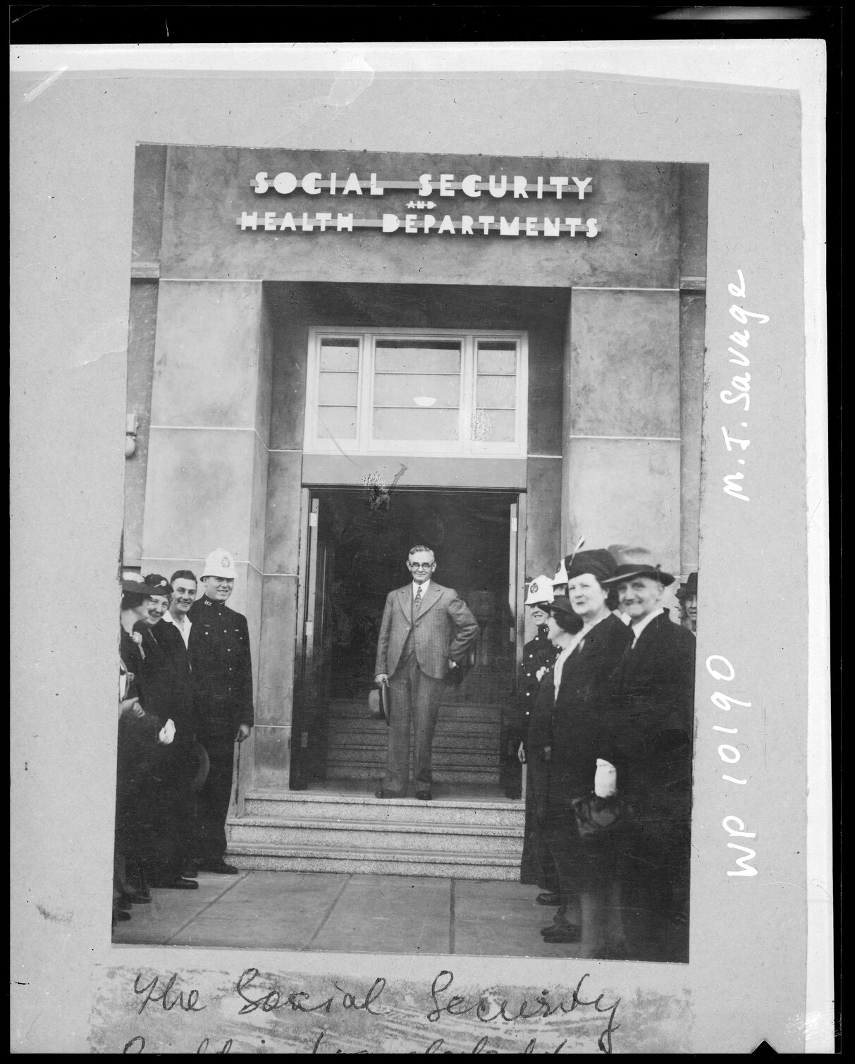 The Social Security and Health Departments building, opened by the Right Hon. M J Savage