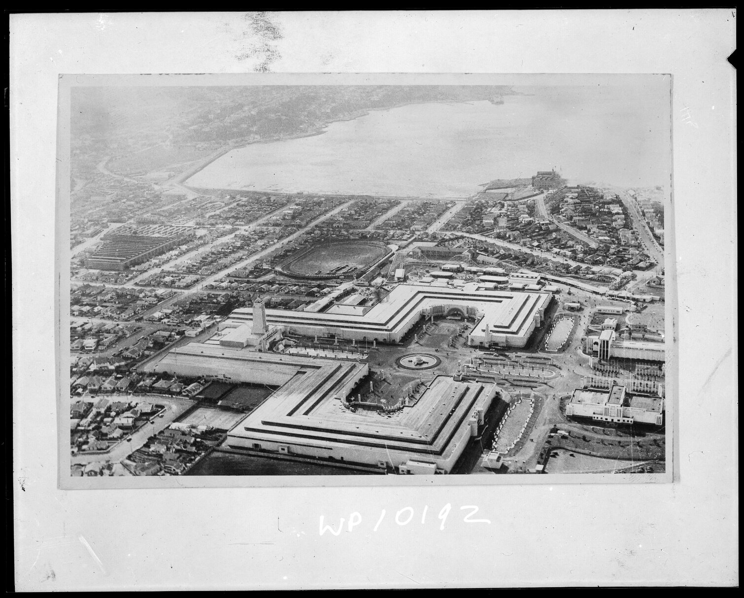 Aerial view of Centennial Exhibition, Evans Bay