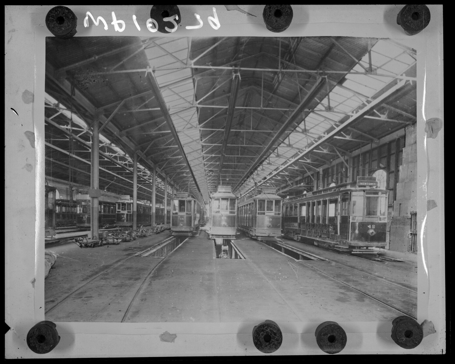 Interior of Newtown Tram Barns, Mansfield Street