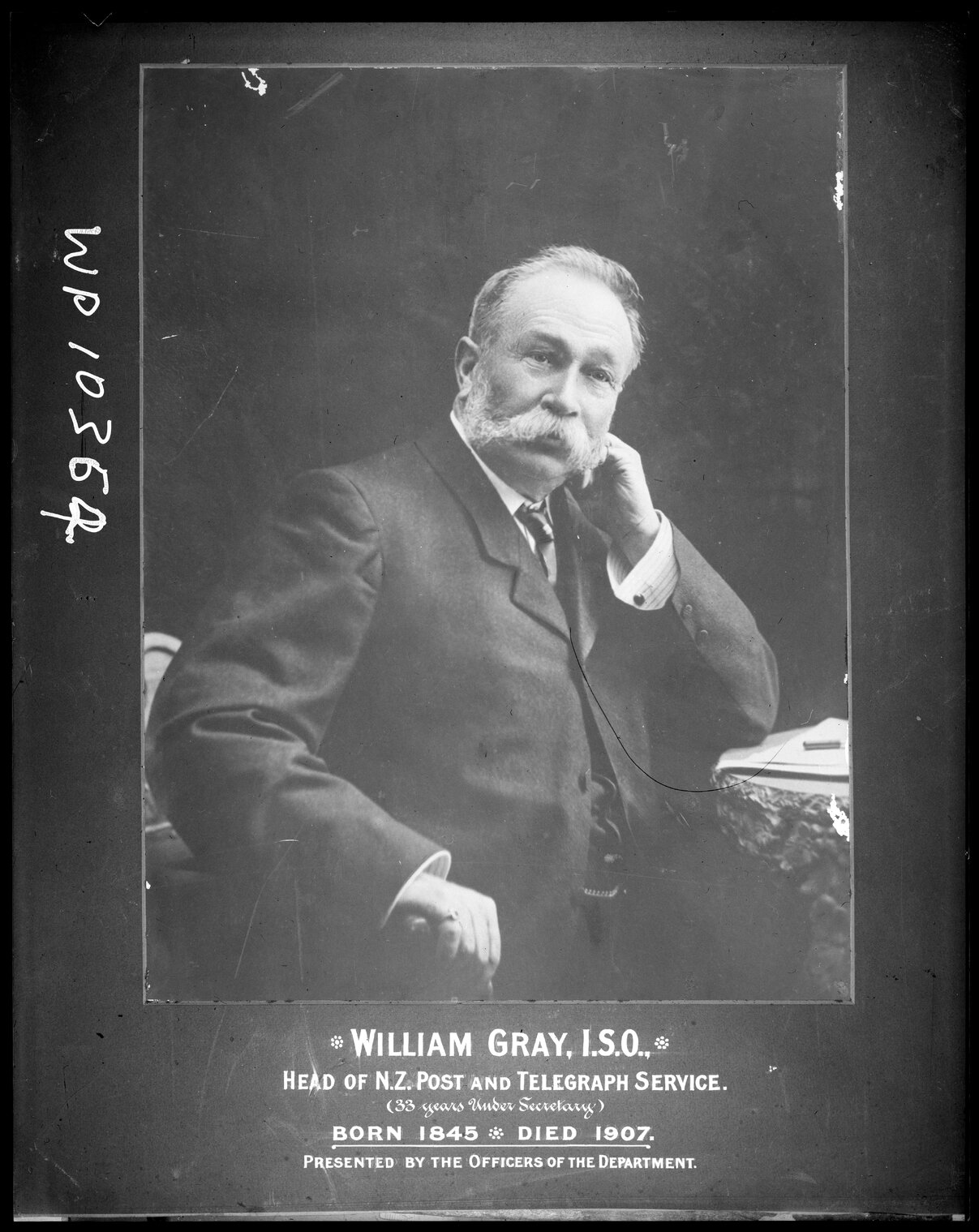 Portrait of William Grey, Head of New Zealand Post and Telegraph Service