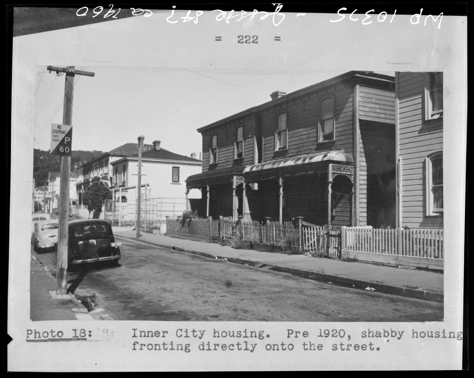 Dilapidated wooden housing, Jessie Street