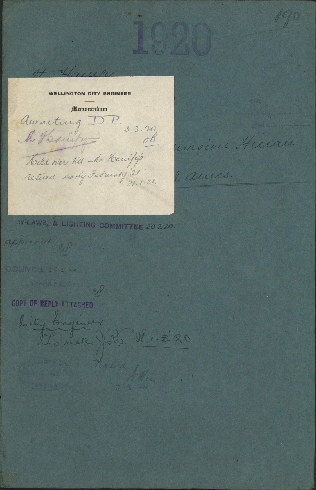 Subdivision, Hinau Road, J Ames - H Hanify