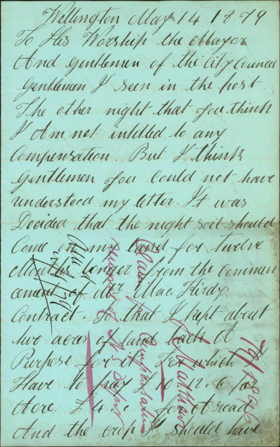 Re night-soil collection contract - J Mathews