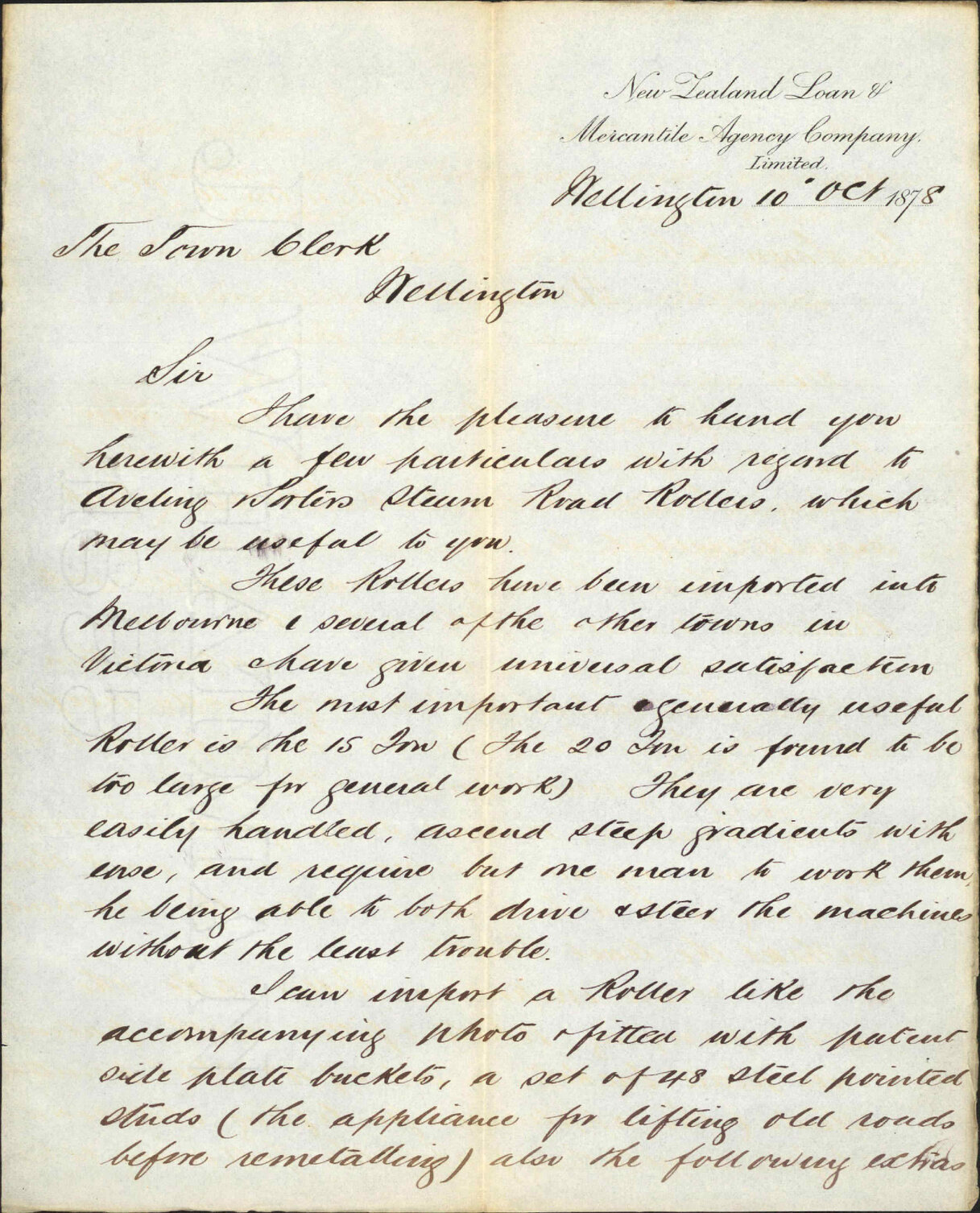 Re forwarding particulars with regard to Aveling and Porters Steam Road Rollers - M Trapp