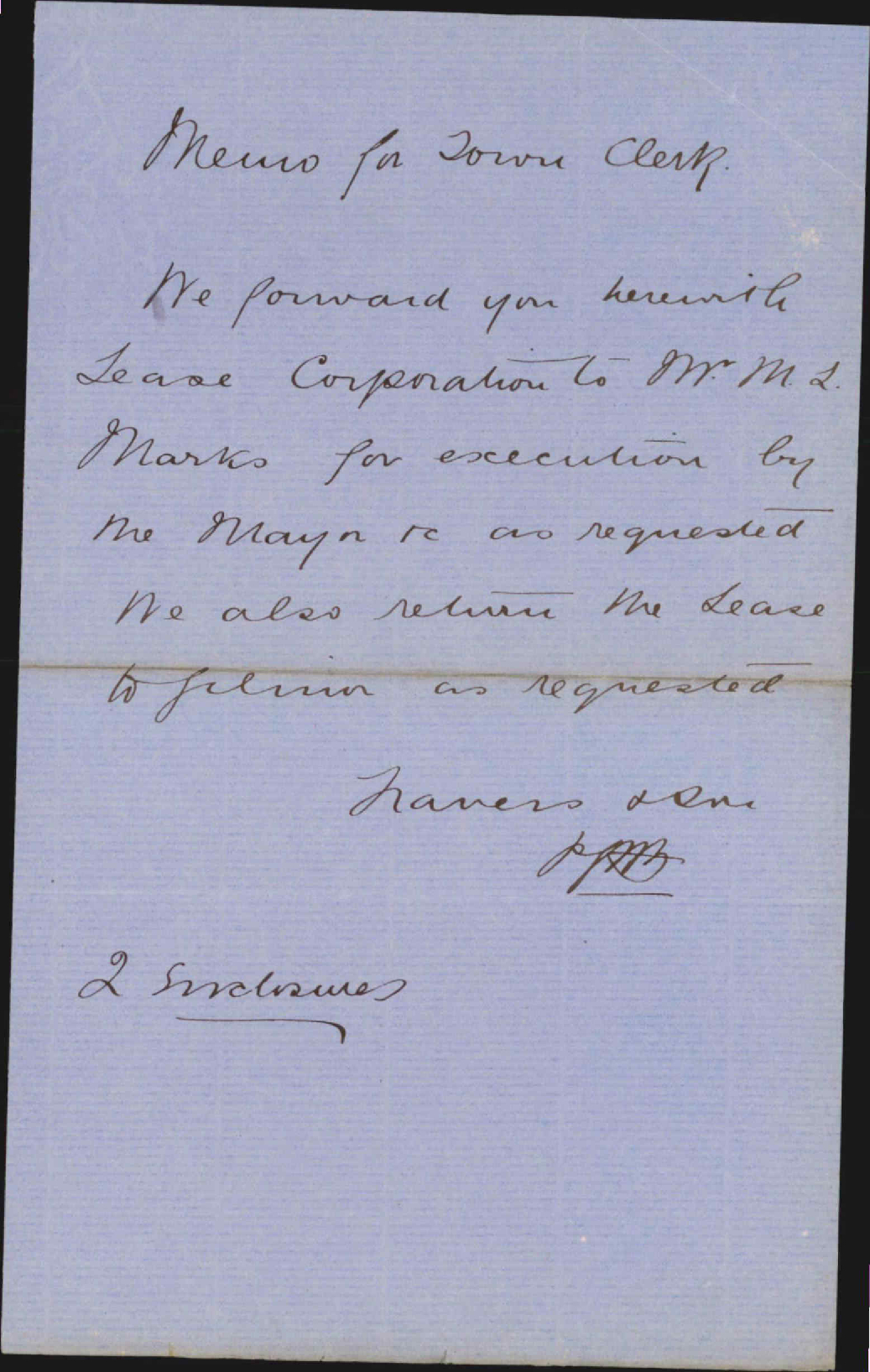 Re lease for Mr M Marks - City Solicitor
