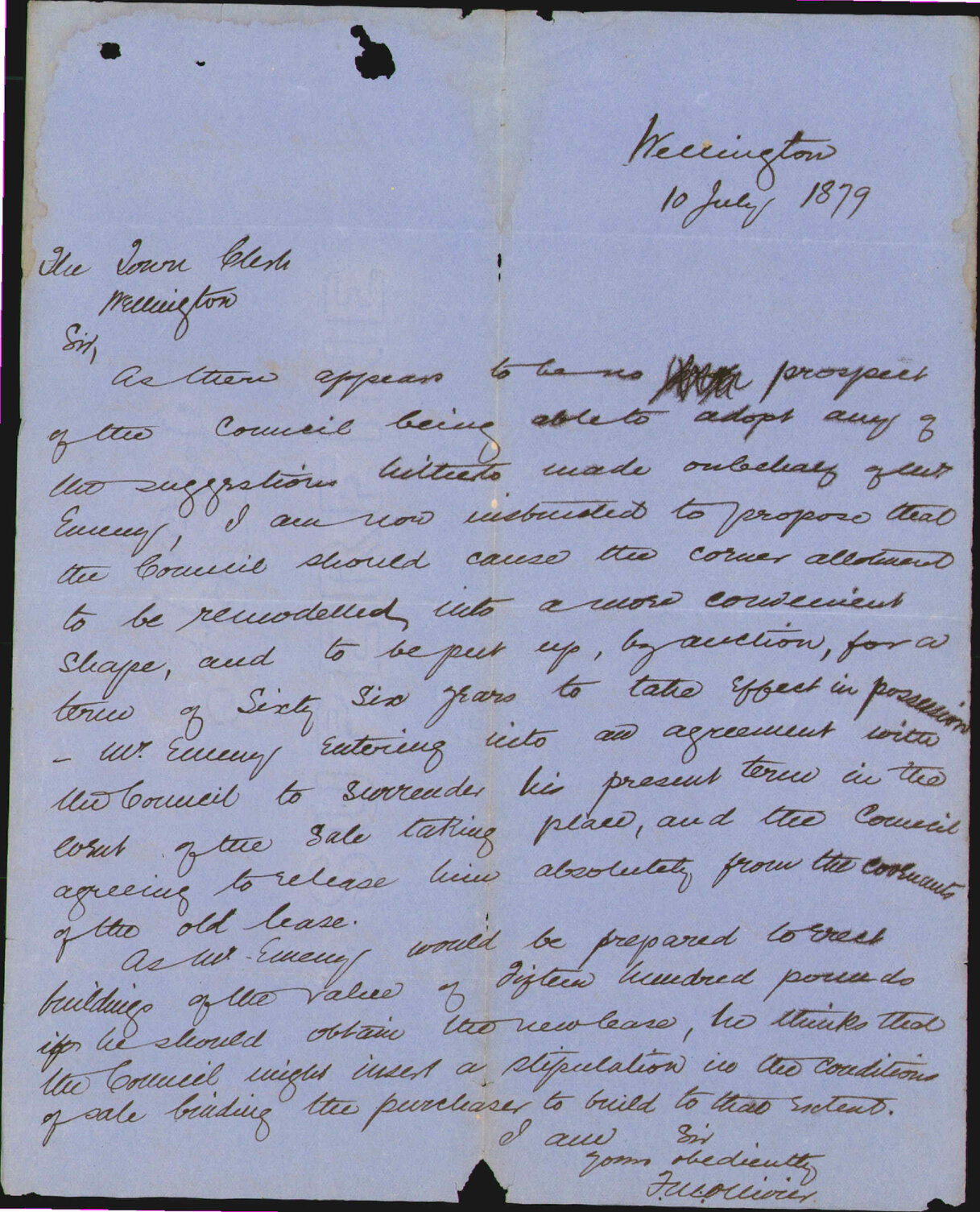 Memo re council taking over administration of hospital - Colonial Secretary's Office