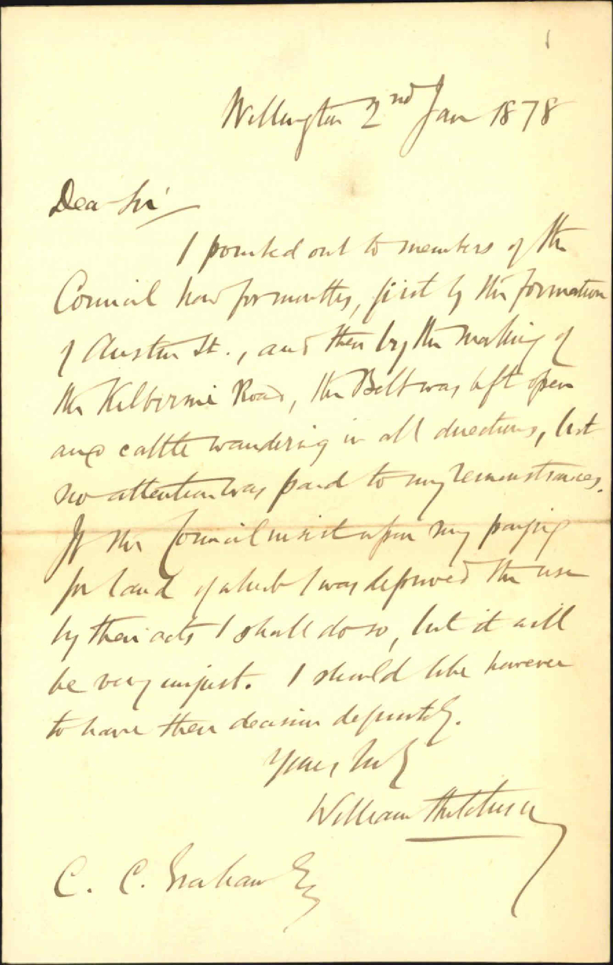 Re rent of Town Belt reserve - William Hutchison