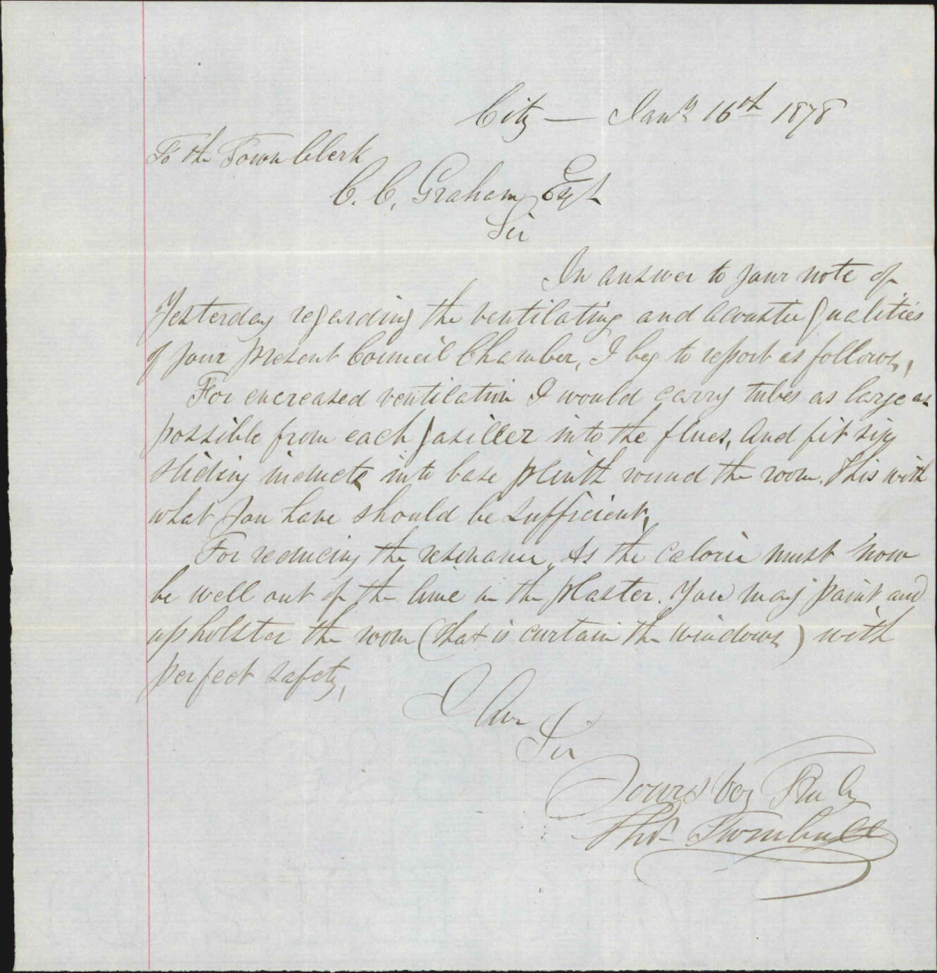 Re ventilation of Council Chambers - William Turnbull