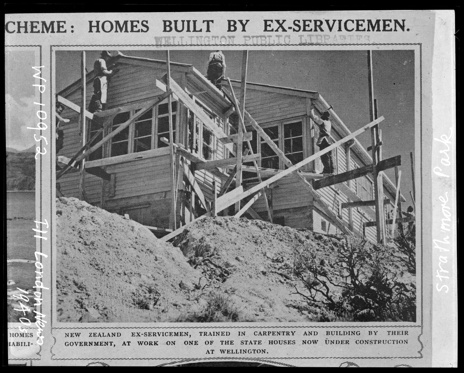 Ex servicemen building State houses in Wellington