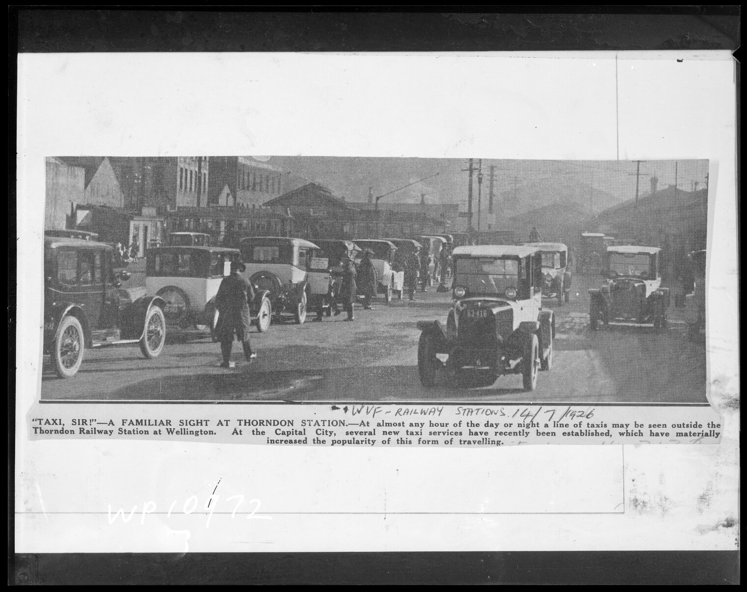 Queue of Taxis at Thorndon Railway Station