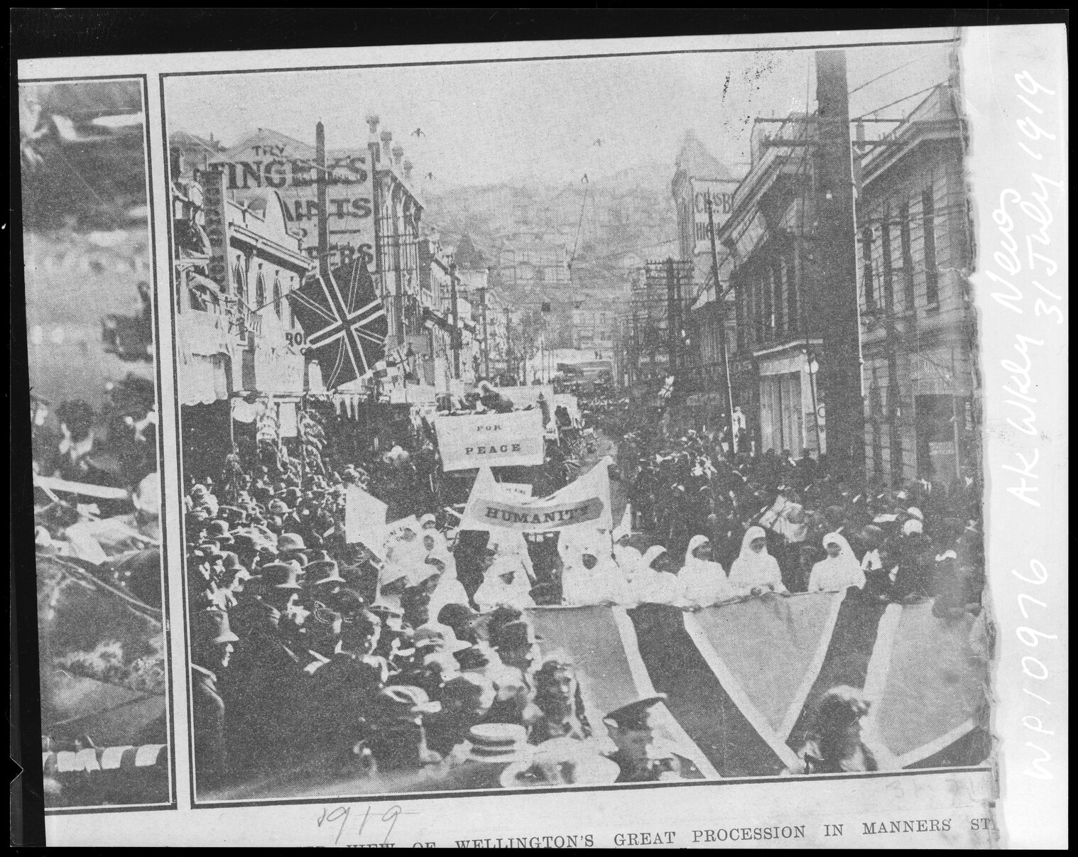 Procession for Peace and Humanity, passing along Manners Street