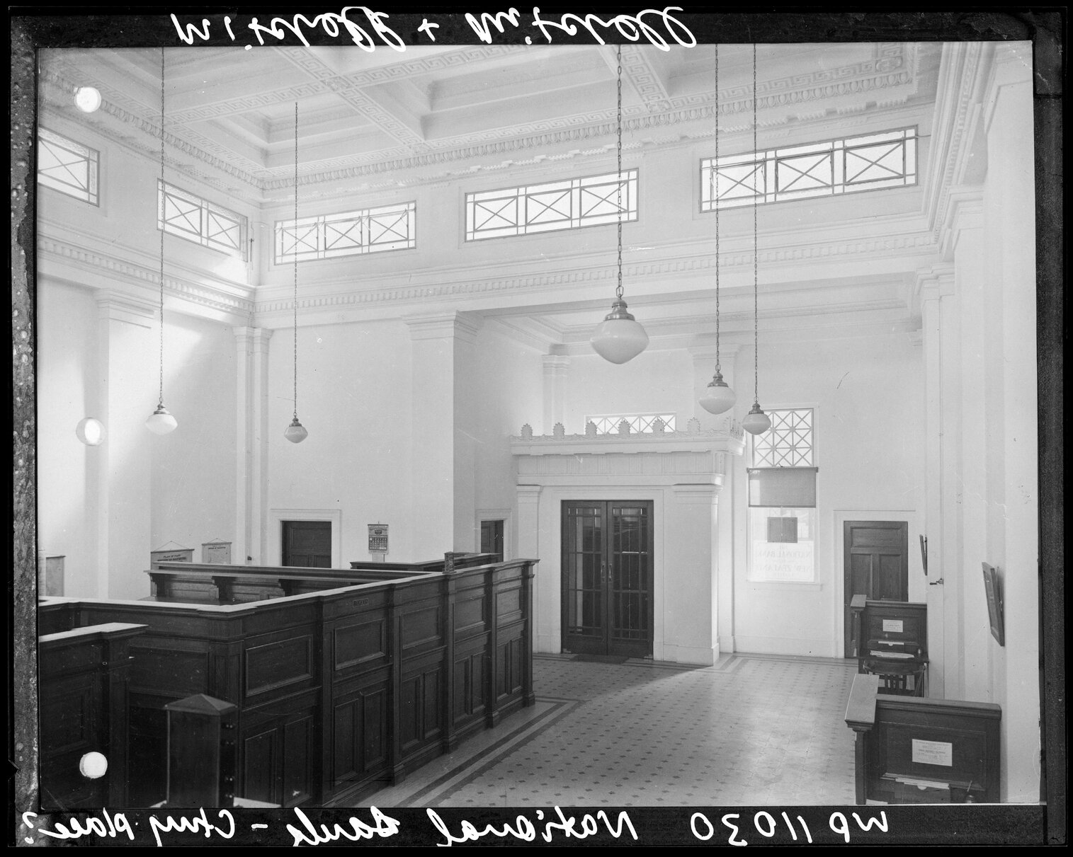 Interior of the National Bank, Courtenay Place