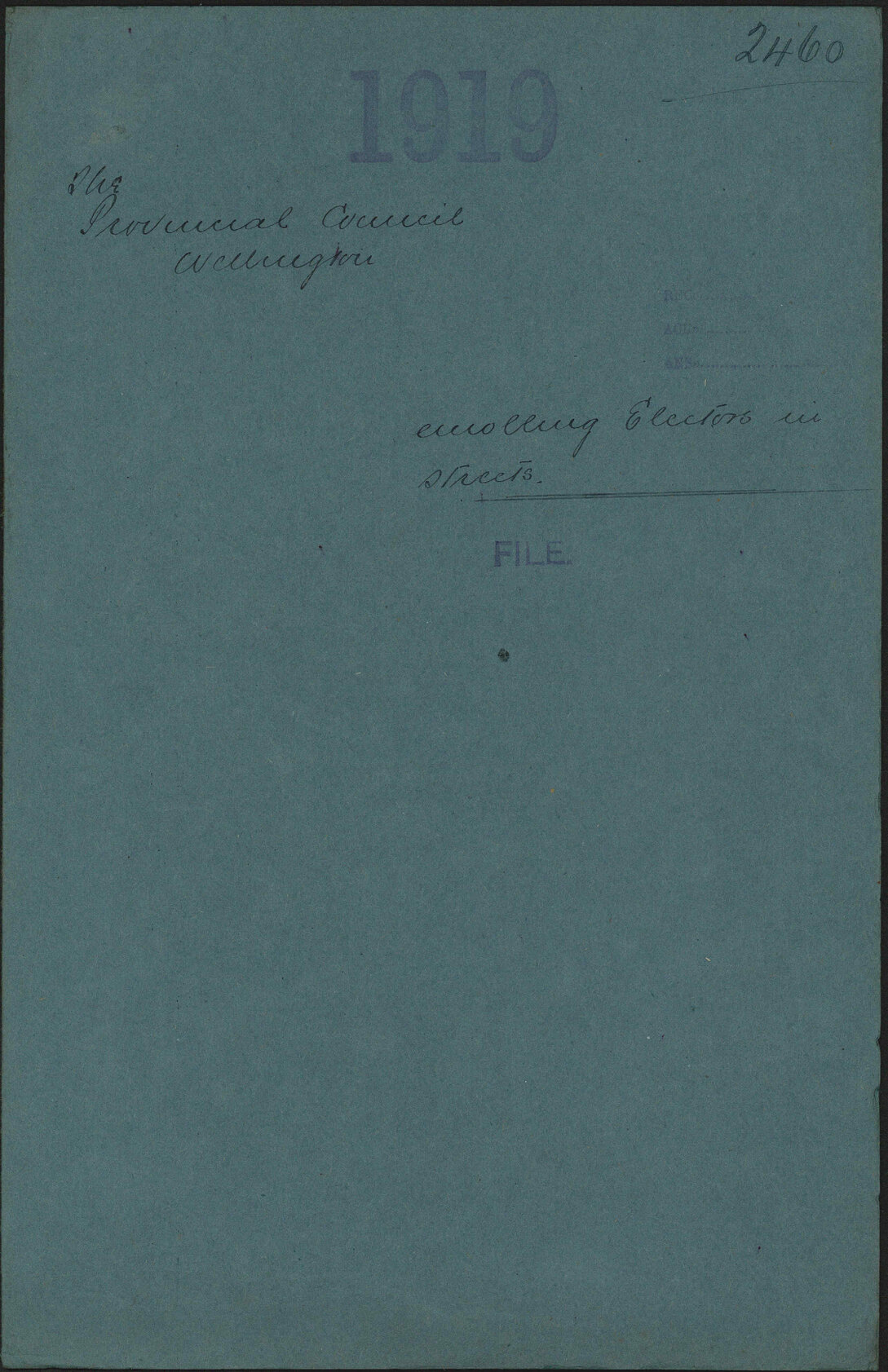 Enrolling electors in streets - The Provincial Council, Wellington