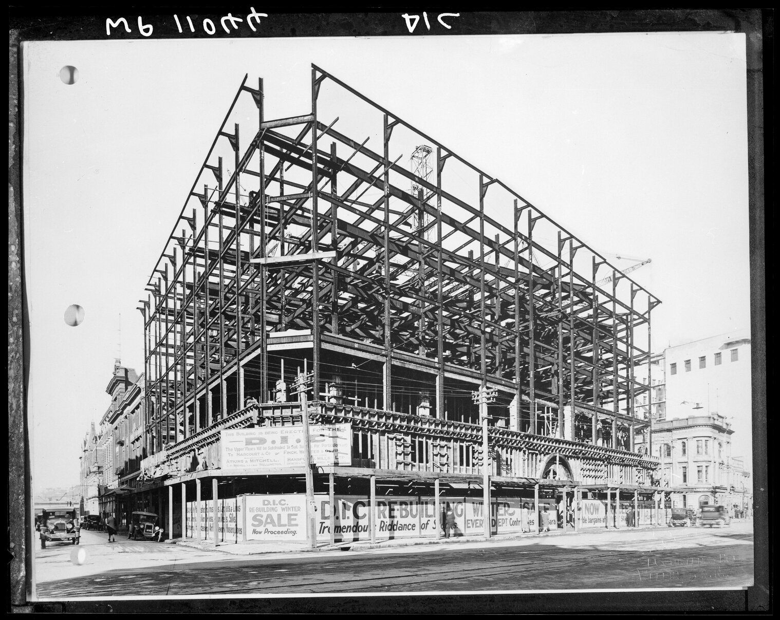 DIC department store under construction, steel structure