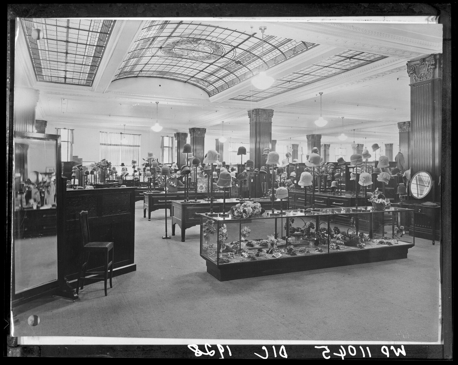 Interior of the DIC department store, millinery department