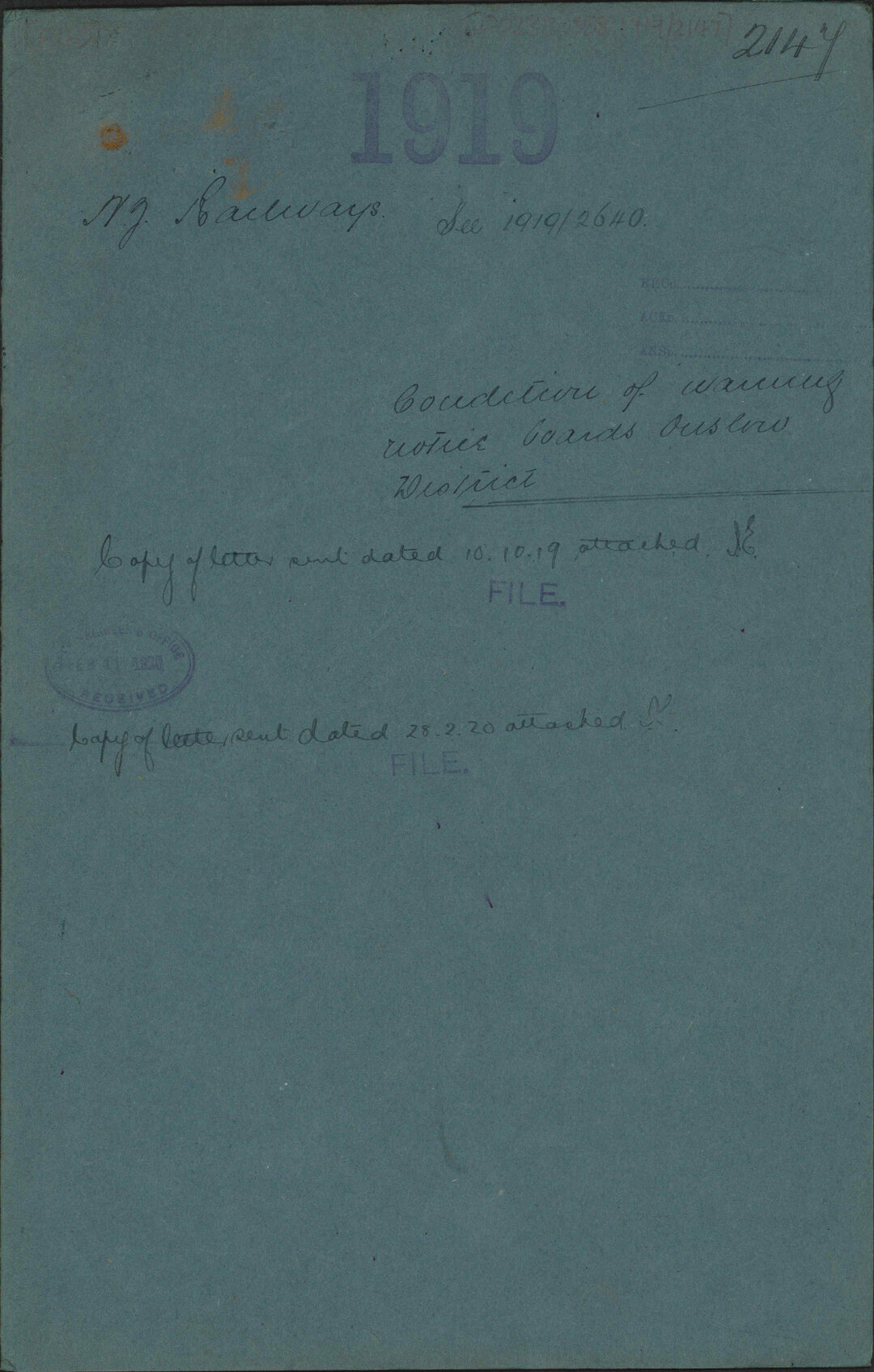 Condition of warning notice boards, Onslow District - New Zealand Railways