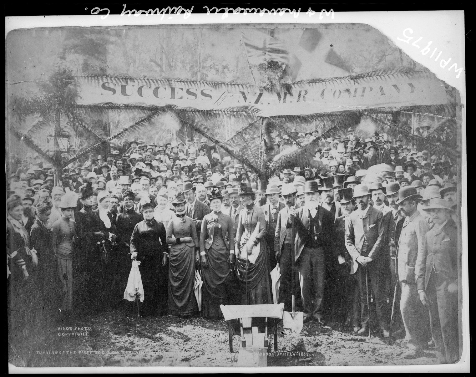 Turning of the first sod by the Wellington and Manawatu Railway Company