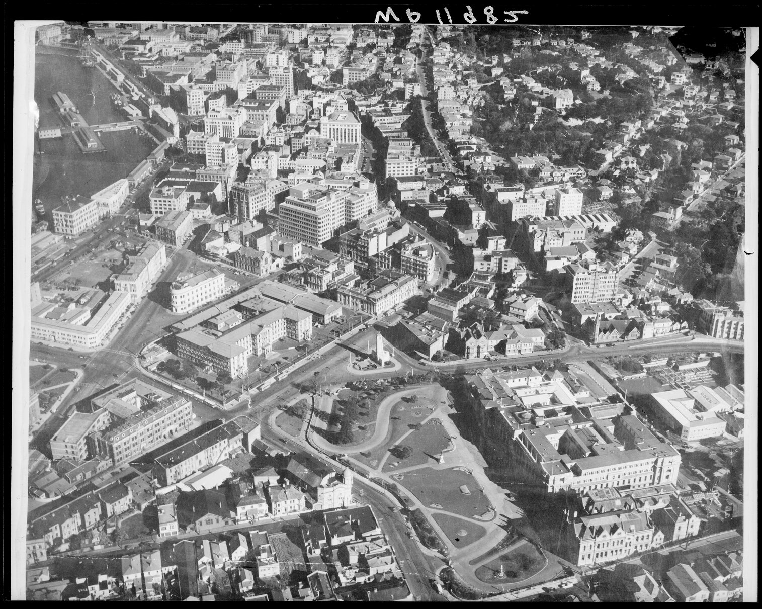 Aerial photograph of Central Business District, Wellington