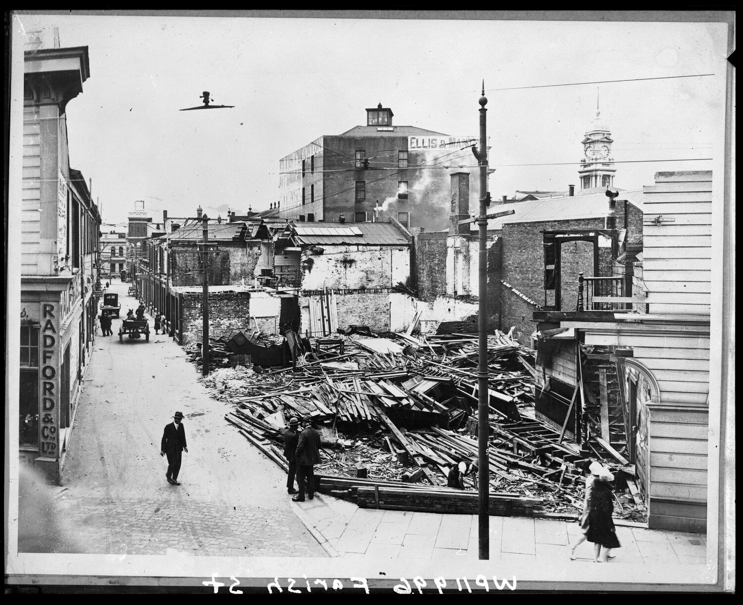 Elevated view of Farish Street, from Manners Street.