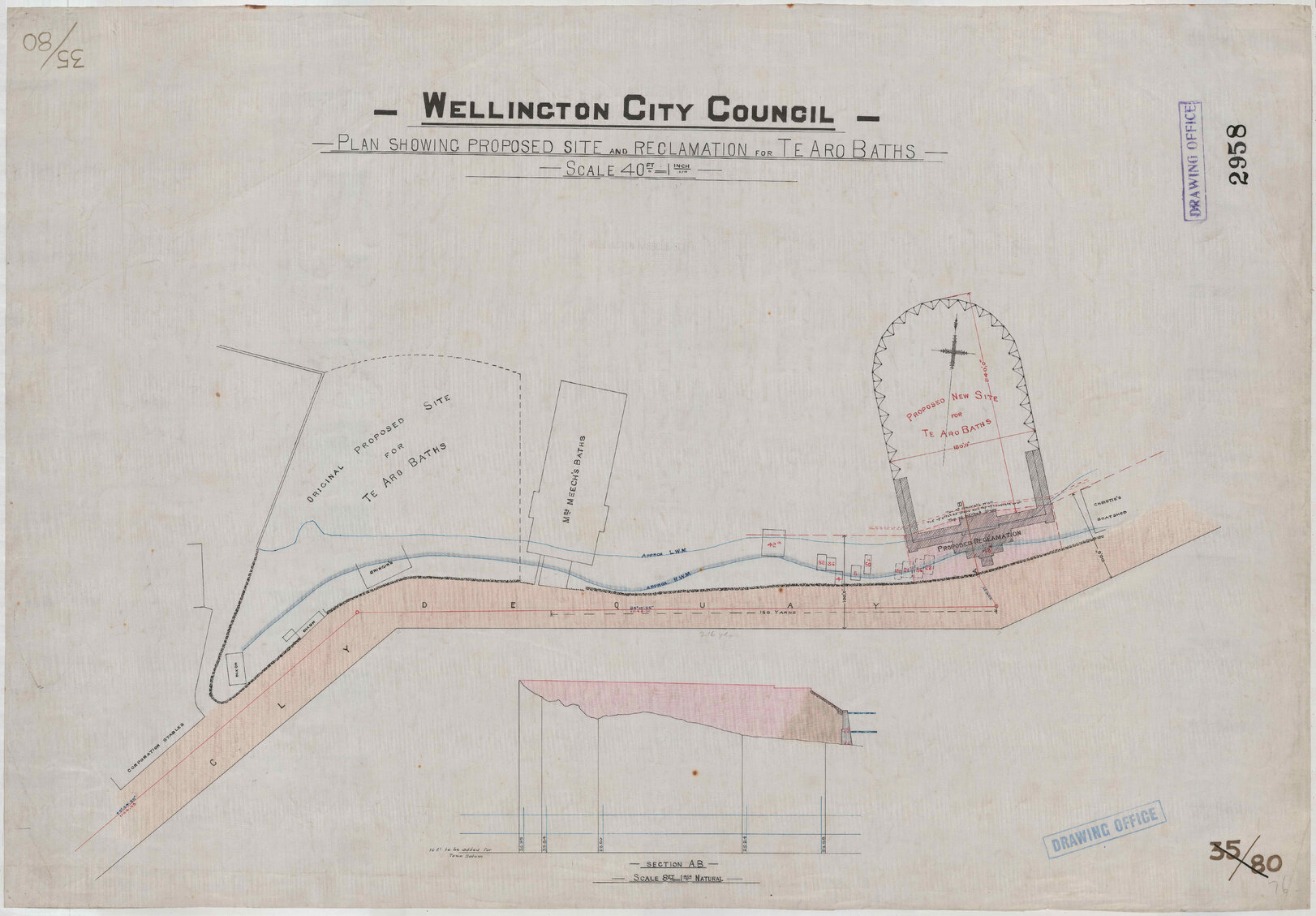 Te Aro Baths - Proposed Site and Reclamation