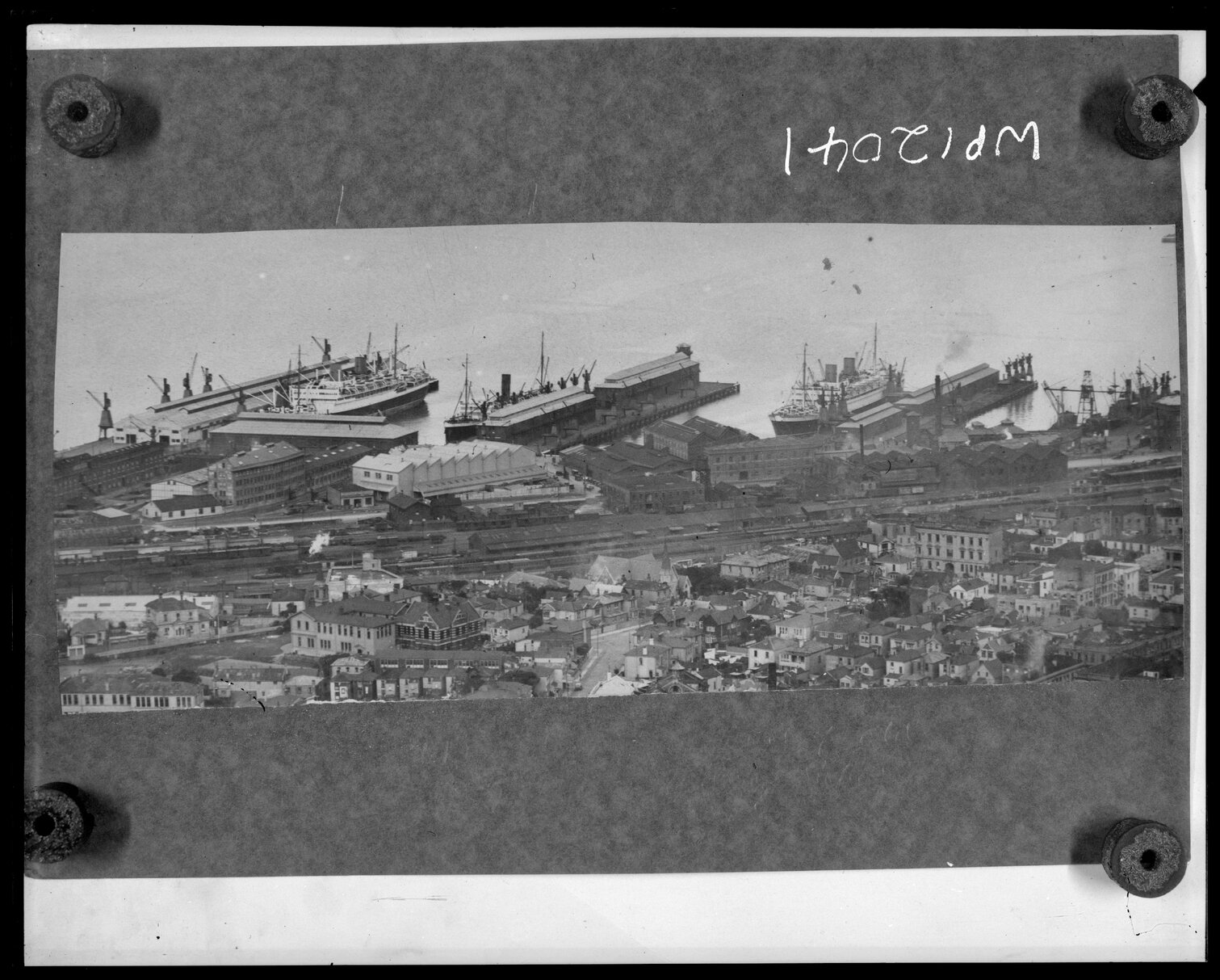 Elevated view of properties on Mulgrave Street and Thorndon Quay