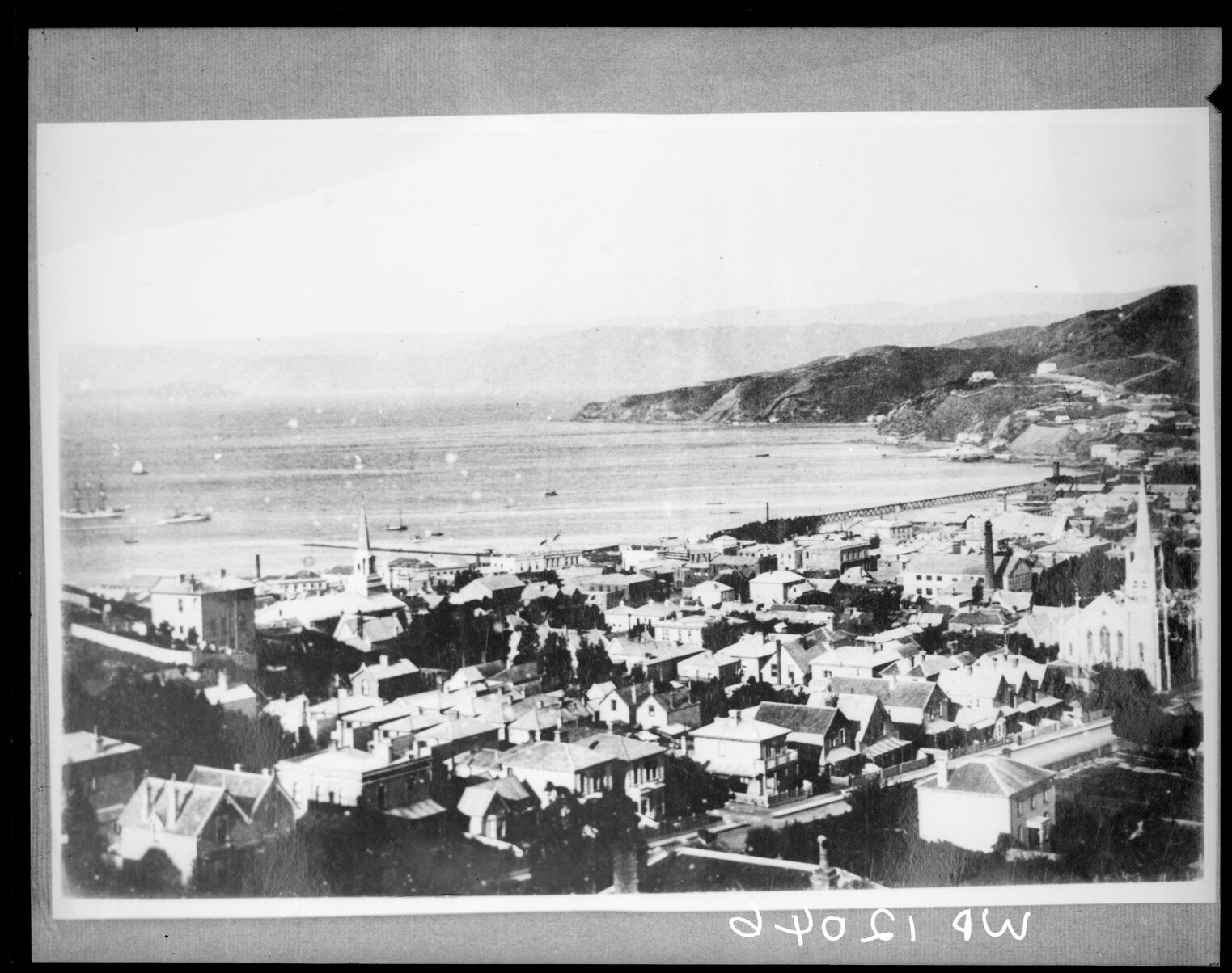 Elevated view of Te Aro, with Ghuznee Street in the foreground