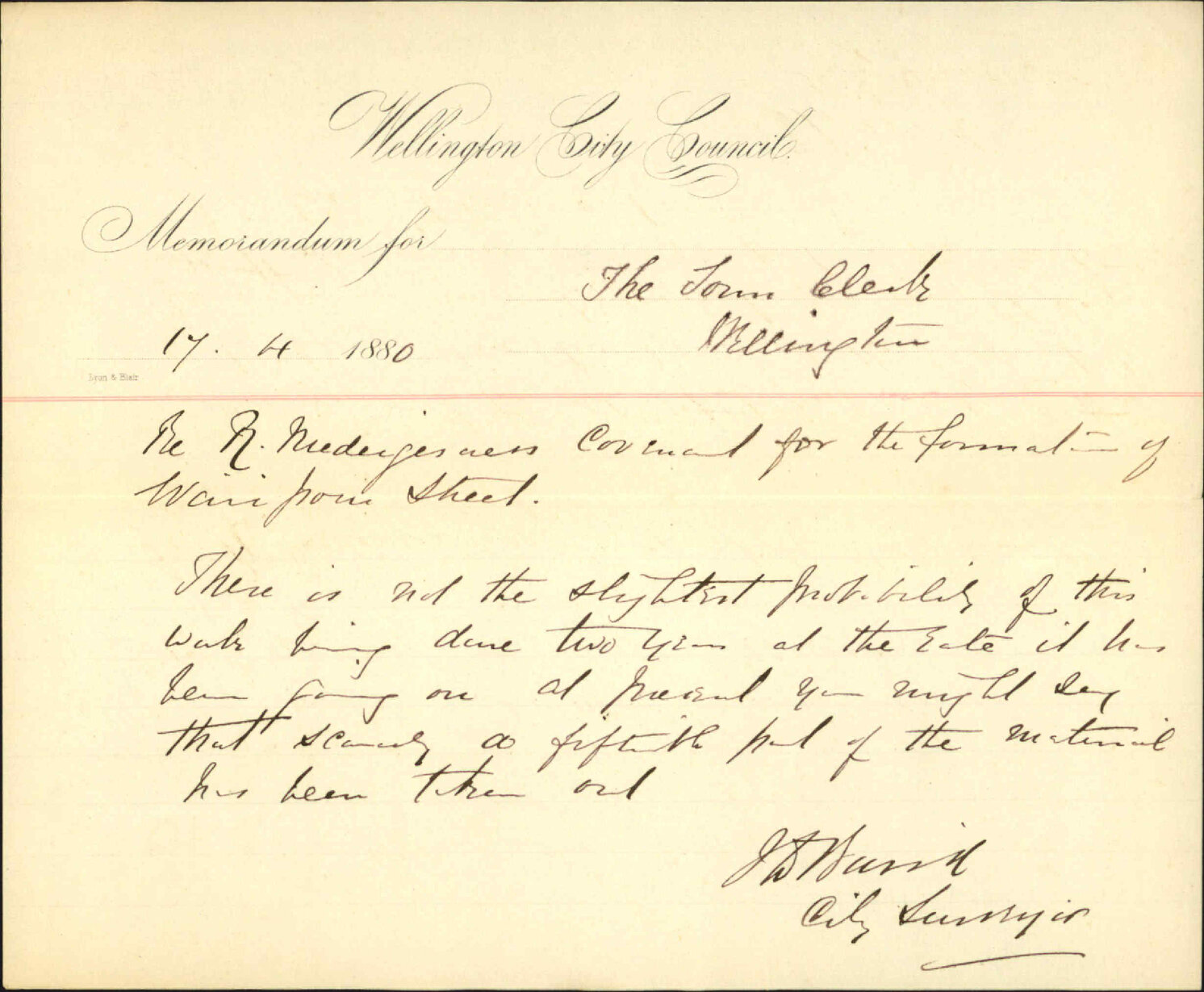 City Surveyor, regarding contract
