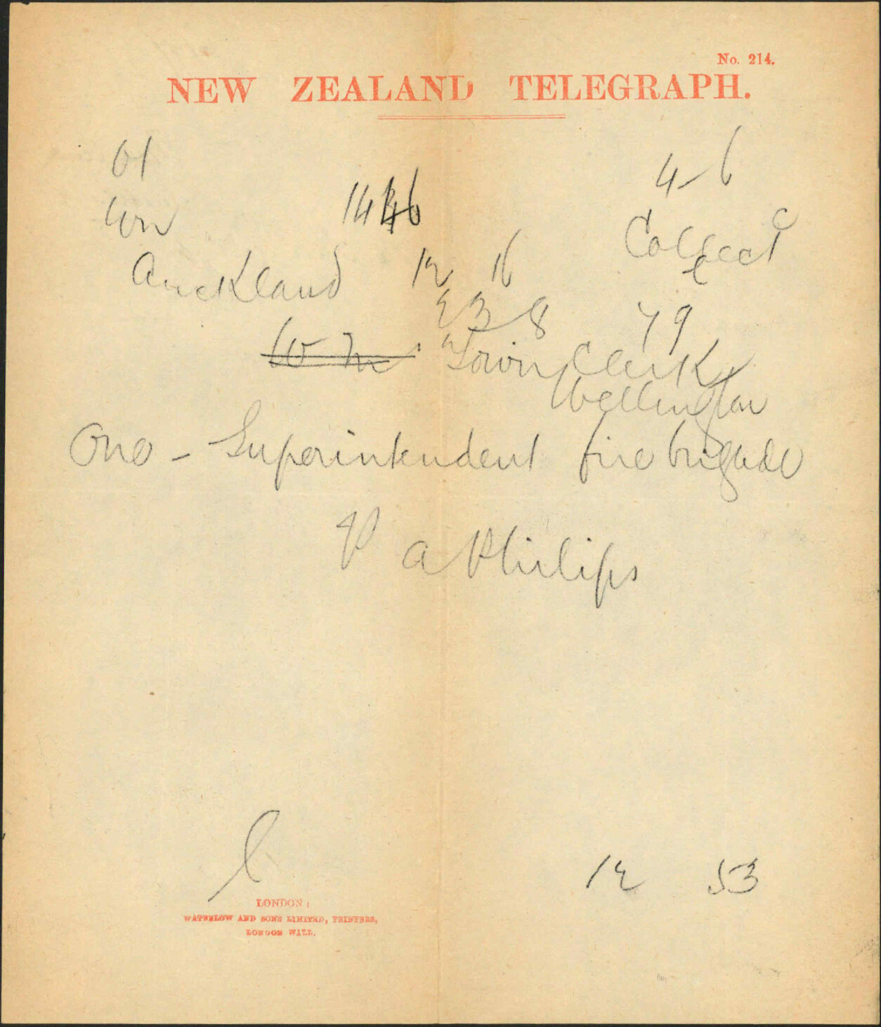 Superintendent of the Auckland Fire Brigade
