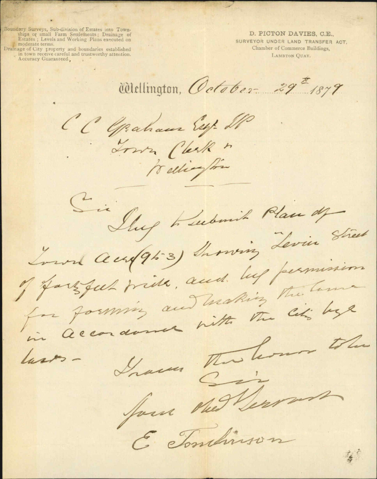Re Town Acre - E Tomlinson (surveyor)