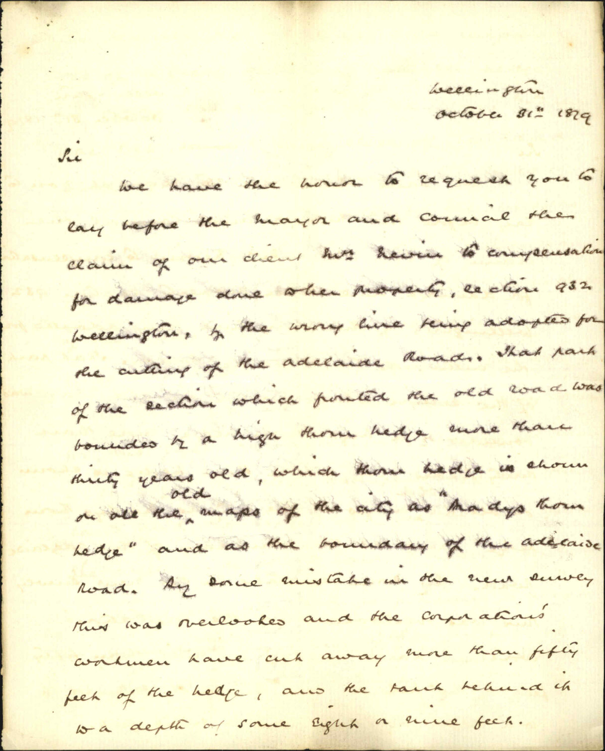 Izard and Bell, claim on account of Mrs Nevin