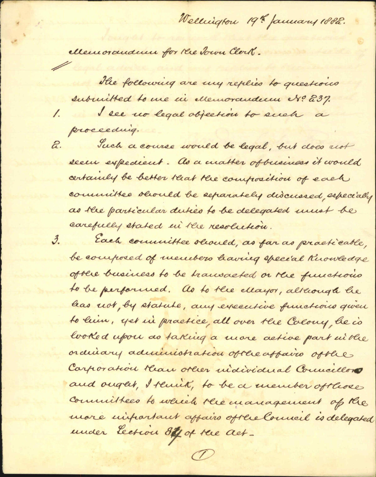 City Solicitor, regarding constitution of Committee